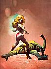 Frank Frazetta The Countess and the Greenman painting